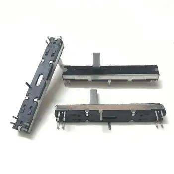 

5PCS/LOT For Mickey mixer fader potentiometer 60MM 6CM long double B50K B50KX2 Potentiometer Stereo Slide