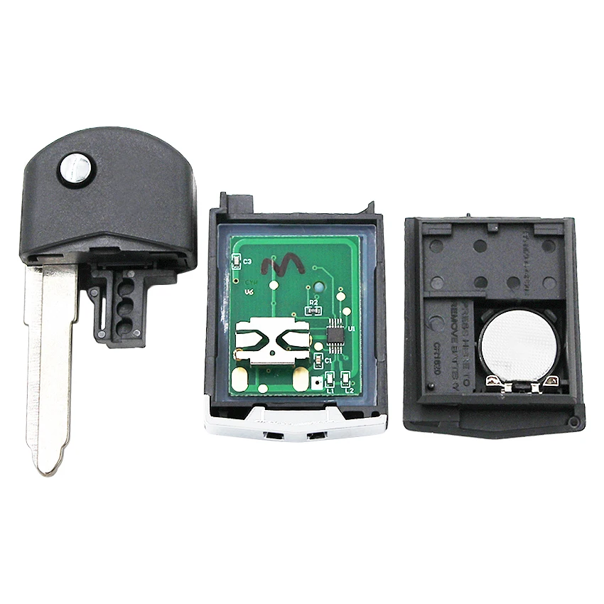 2 кнопки складной смарт-ключ удаленное ключа автомобиля 433 МГц с 4D63 чип для Mazda M5 5 с необработанное лезвие