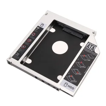

Aluminum 12.7mm 9.5mm HDD Enclosure Second SATA Computer Hard Drive Adapter Bay Caddy 12.7mm Universal CD/DVD-ROM Optical Bay