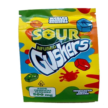 

100pcs gushers skittles Garrison Lane conneted nerds rope medicated Zip lock Pouches Aluminum Mylar Edibles packing Bags