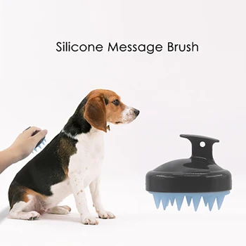 

Dog Comb Silicone Pet Brush Hair Removal Silicone Comb Dog Cat Bath Massage Brush Hair Removal Artifact For Dogs Dog Grooming