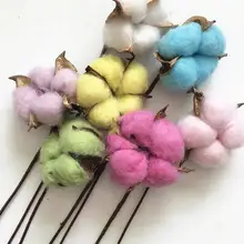 Домашний Свадебный декор один филиал ручной работы около 40 см/15,7 дюймов сушеный хлопок цветок украшение фотография Реквизит