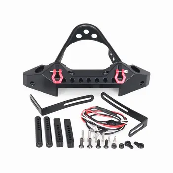 

Simulation Front Rear Bumper With 2 LED Lights For 1/10 RC Crawler Car Traxxas TRX-4 Axial SCX10 & SCX10 II 90046 Metal Bumper