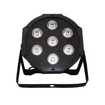 

7x12W LED Par Light/RGBW 4IN1 Flat Par LED DMX512 Disco Lights /Professional Stage Effect Lighting DJ Equipments Xmas Party Lamp