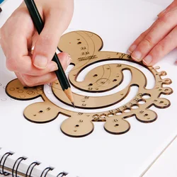 Règle de rayon de qualité, outils professionnels d'arpentage et de dessin de cartographie, 10 types de Style, modèle polyvalent, 2 pièces 