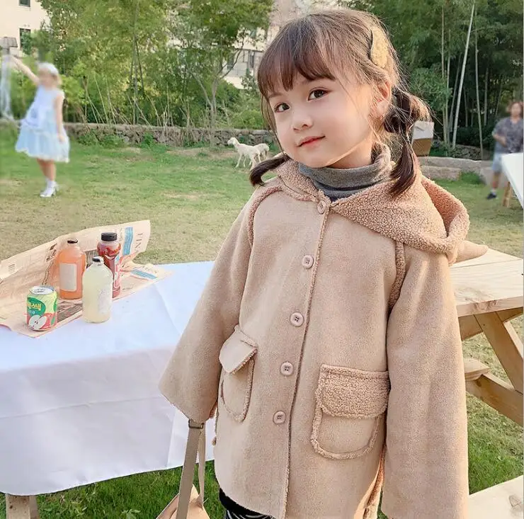 Г., новинка,, флисовое пальто для девочек зимняя куртка с длинными рукавами для девочек от 2 до 7 лет, HH647