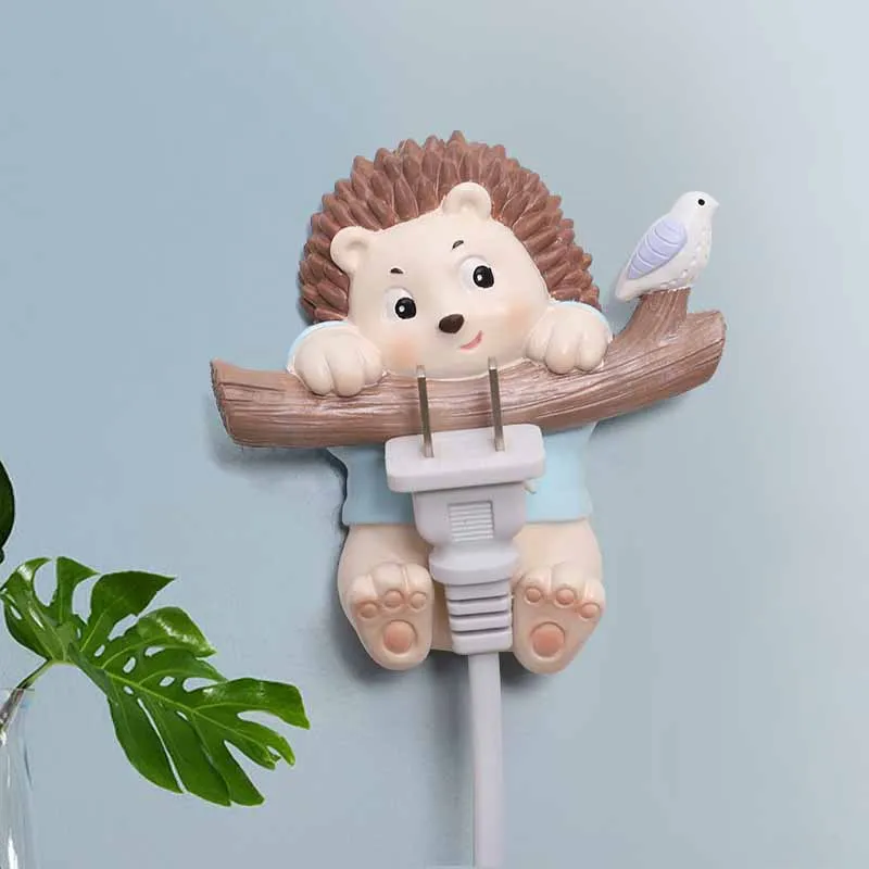 

Wholesale Rabbit Hedgehog Sloth Corgi Animals Hooks Hangers Resin Hook for Hanging Clothes Bag Electrical Plug Wall Decoration