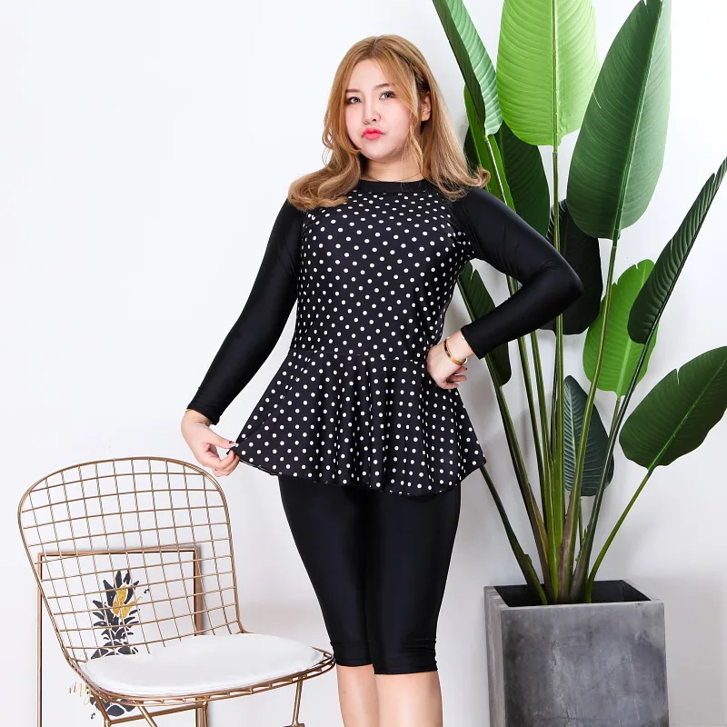 

Plus-sized New Style Mom Bathing Suit Women's Split Type Body Skirt Short Sleeve Slimming Belly Covering Conservative Plus-sized