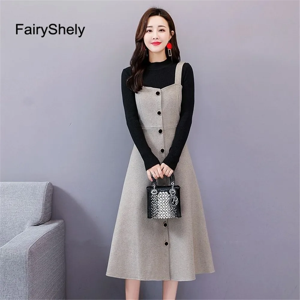 FariyShely Vest Sweater Dress Suit Women 2020