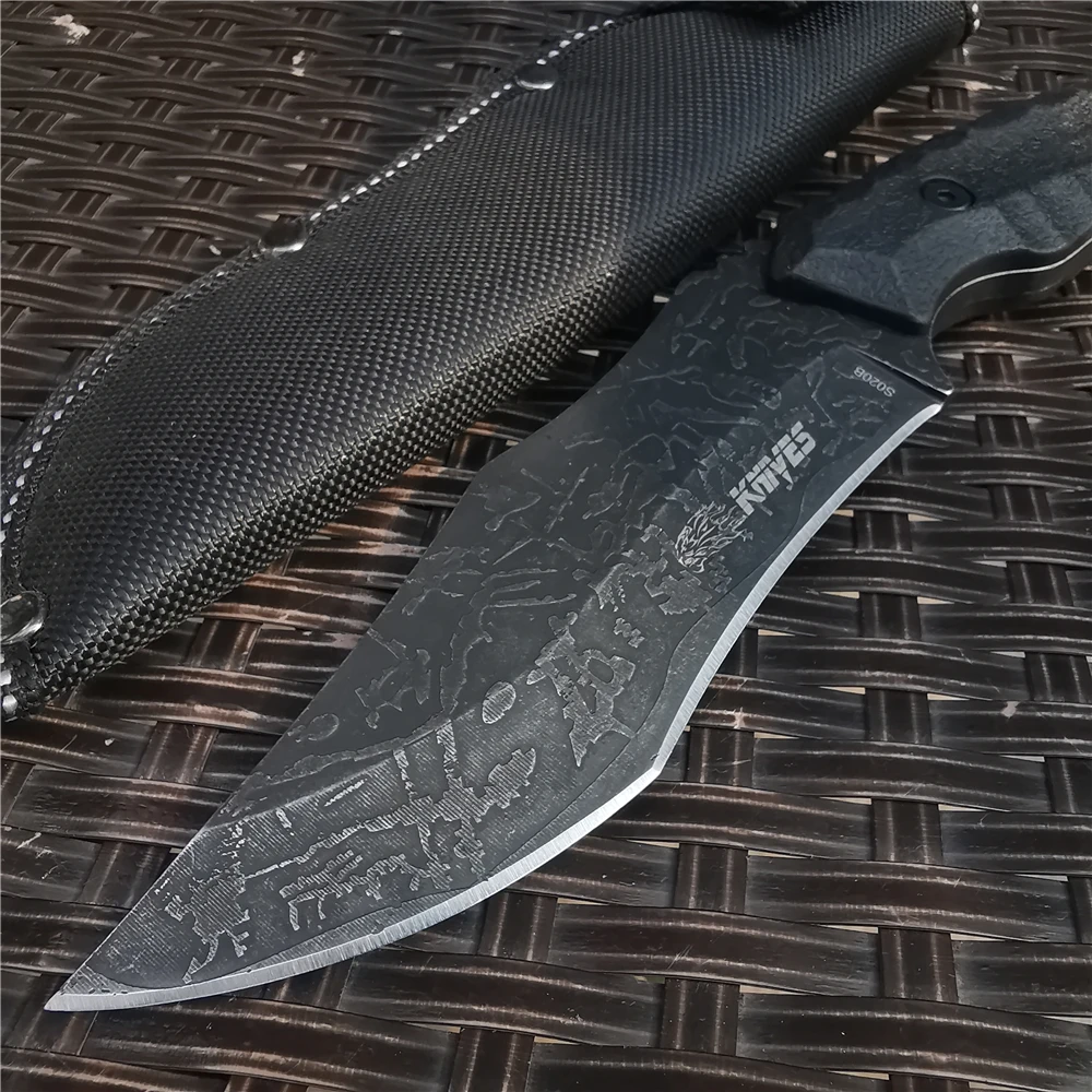 Нож 8CR15 стальной прямой высокопрочный для самозащиты интегрированный Киль