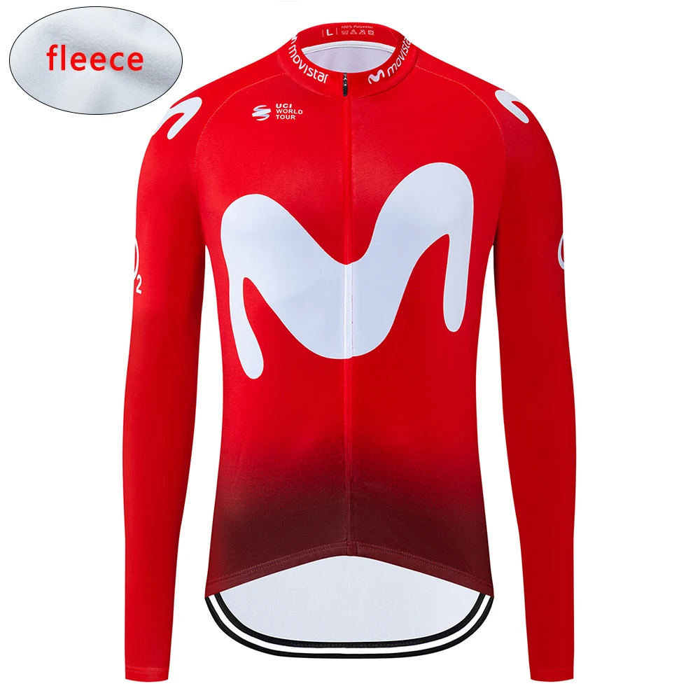 Зима, Movistar, теплая флисовая футболка с длинными рукавами для велоспорта, набор мужской одежды, одежда для велоспорта, одежда для велоспорта, Майо, Ropa Ciclismo - Цвет: Shirts 3