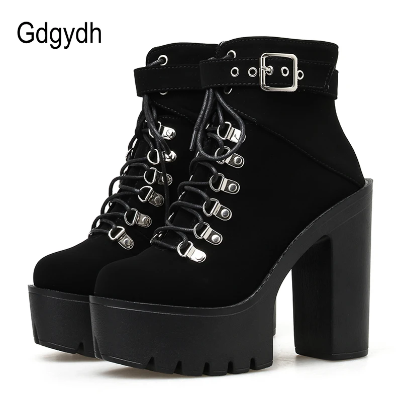 Platform strap boots Clearance