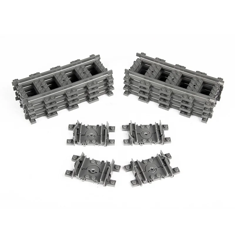 

Legoings City Trains Train Track Rail Straight & Curved Rails Single Sale Models Building Blocks Toys for Children Train Track