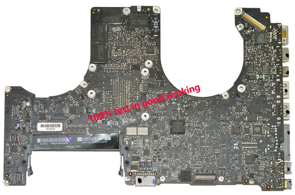 820-2850-A материнская плата для ноутбука Macbook Pro 1" 15 Pro15 A1286 MC371CH 2010 логика материнская плата i5 520M i5-520M SLBU4 2,4G GT330M