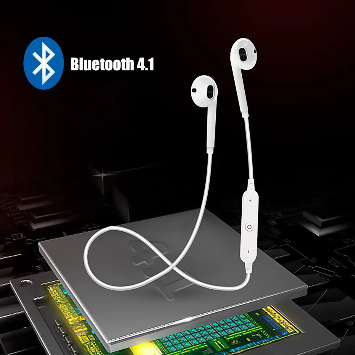 Спортивные Bluetooth наушники беспроводные с шейным ободком вкладыши гарнитура