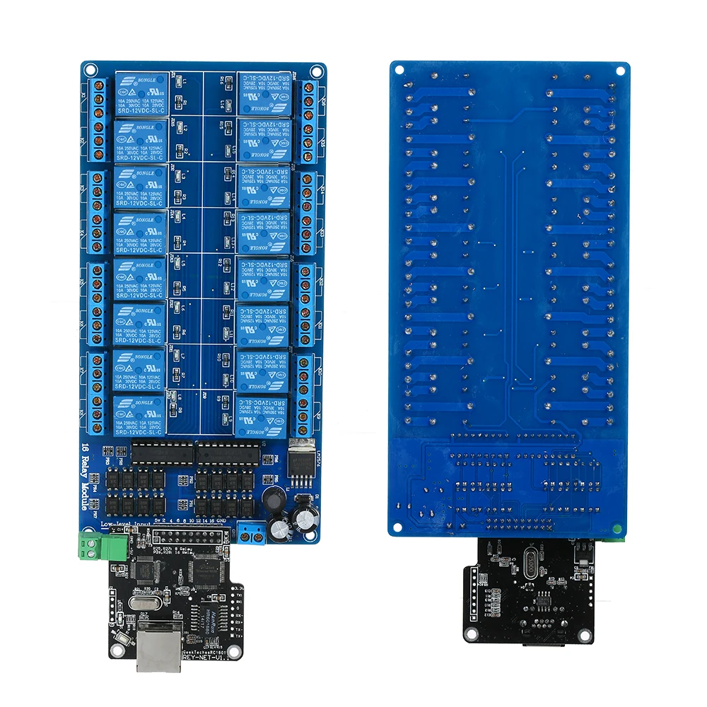 

Ethernet Control Module LAN WAN Network WEB Server RJ45 Port 16 Channel Relay LJ