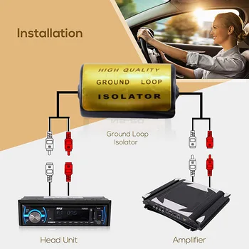 

Audio Anti-Noise RCA Ground Loop Isolator Noise Filter Female To Male Earthing High Quality for Car Audio Systems Anti-noise New