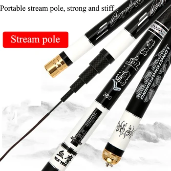 

2.7M-6.3M Carbon Fiber superhard Telescopic Fishing Rod strong Portable Spinning Fishing Rod Travel Stream Fishing Rod