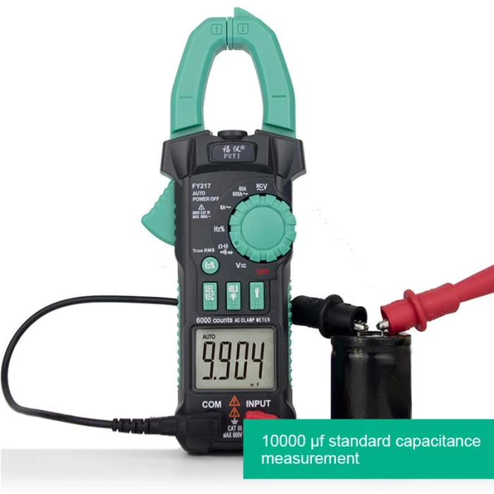 FY217 Multimeter Digital Clamp Meter True RMS AC DC Auto Range Measurement Clamp Testers Meter ALI88