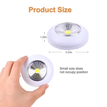 

Led Bulb Lamp Cabinet Lights Nightlight Touch Control Sensor Furniture Cupboard Kitchen Wardrobe Drawer No Battery