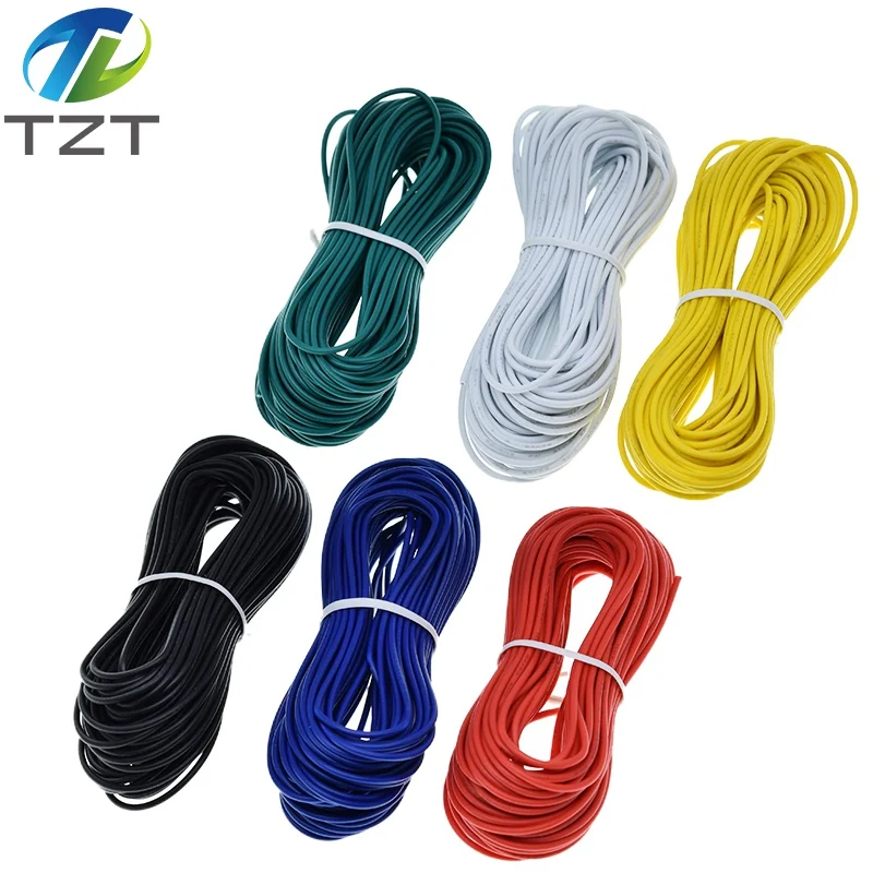 DIYTZT 1/3 Stück 10 m 1007 24 AWG Anschlusskabel 80 °C/300 V Kabel DIY-Elektrokabel Rot/Schwarz/Blau/Gelb – Detail 7