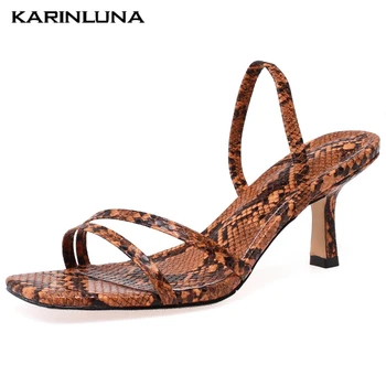 

Karinluna New Arrival Plus Size 43 Thin High Heels Party Women Shoes Slipper Sandals