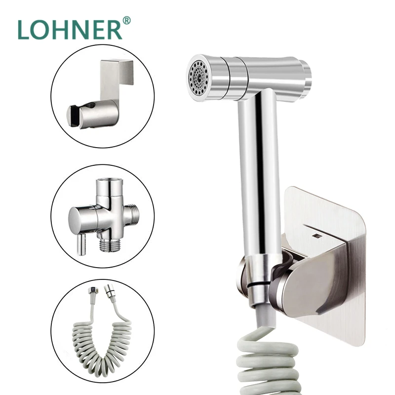 Портативный биде распылитель Lohner двойная ручная мойка высокого давления для