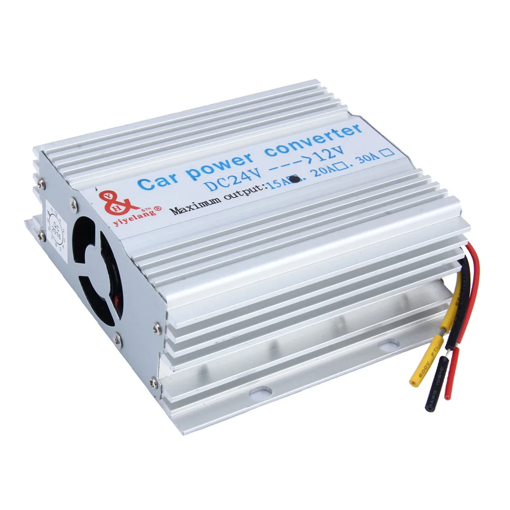 Цельнокроеное платье DC 24 V-12 V понижающий преобразователь 15A автомобиля Шаг вниз Мощность Напряжение регулятор постоянного тока преобразователь
