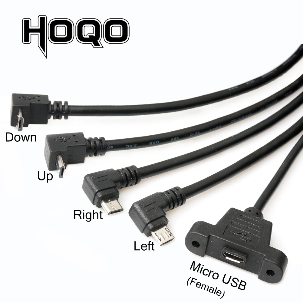 90 градусов Левый Правый Угол micro usb порт штекер Гнездо Блокировка коннектор