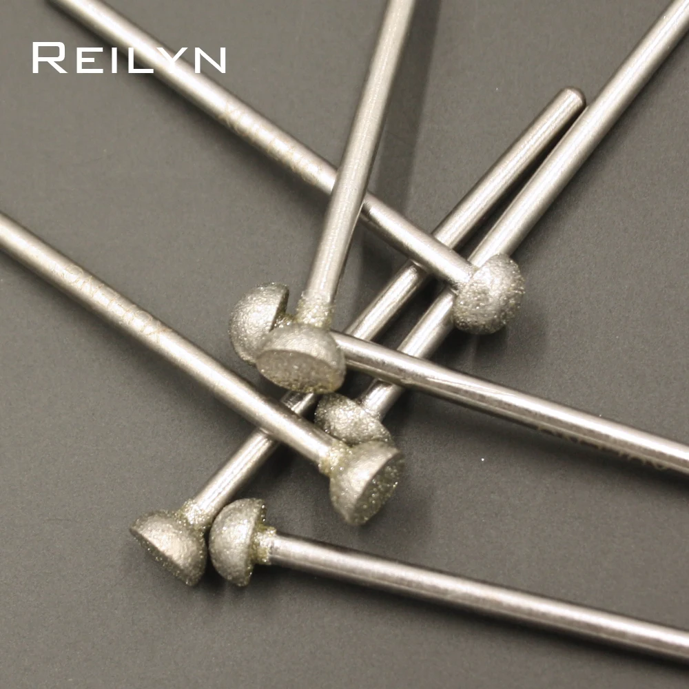 10pc half ball grit 150 boron carbide diamond grinding burr teeth