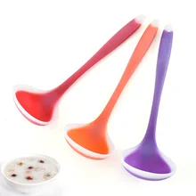 Силиконовая ложка к высоким температурам бытовой Кухня цельное Цвет с антипригарным покрытием Ladel ложка для каши Пособия по кулинарии Кухня инструменты