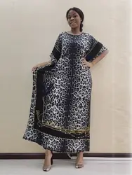 Африканское роскошное шифоновое платье с принтом Дашики женские леопардовые длинные платья