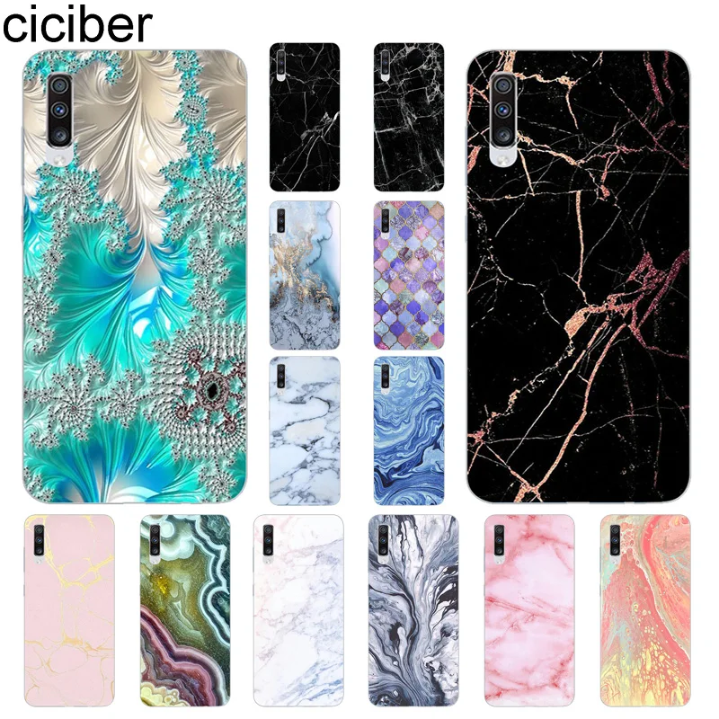 ciciber Phone Case Stripe Marble Cover for Samsung Galaxy A50 A70 A80 A40 A30 A20 A60 A10 A20e Soft Silicone TPU Fundas Coque |