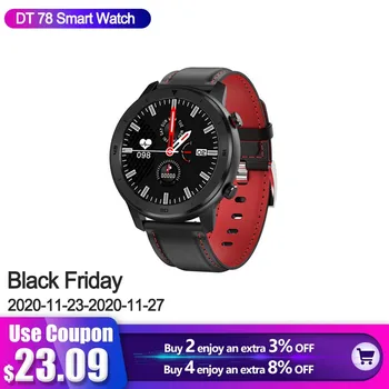 

DT78 Smart Watch Men Fitness Tracker Women Wearable Devices Pedometer Heart Rate Blood Pressure Sleep Monitoring Sports Watch