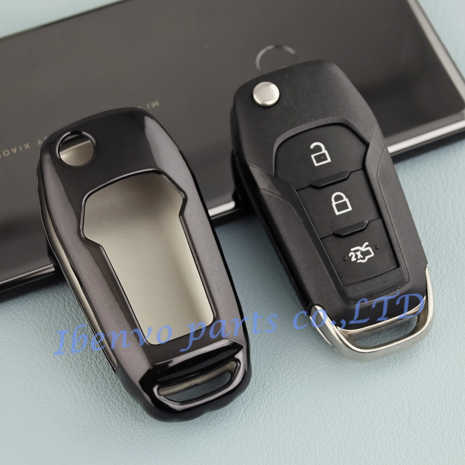 Флип-ключ для автомобиля цепь для Ford Explorer Ford F-150 F-250 Ranger Mondeo Ecosport черный ТПУ защитный держатель Крышка ж/застежка Fob чехол