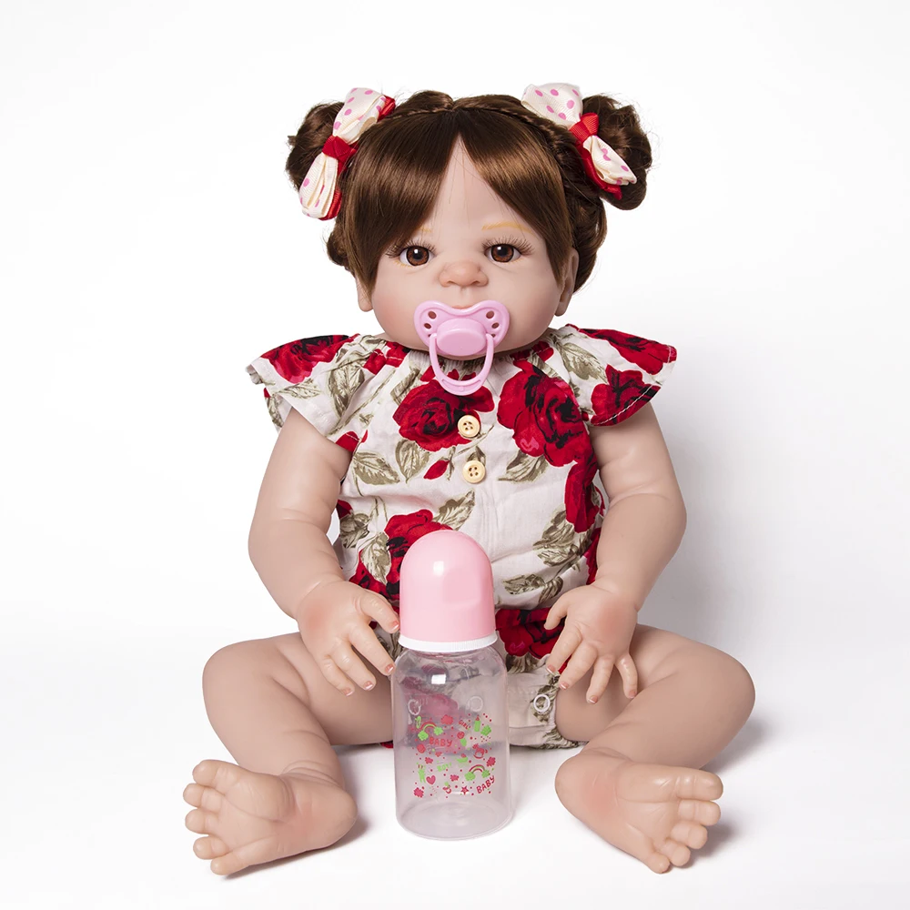 55 см полностью силиконовая кукла Reborn Baby, игрушки 22 дюйма, новорожденная принцесса, девочка, младенцы, куклы, Рождественский подарок на день рождения, детская игрушка для купания