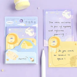 Bloc Notes autocollants Animal mignon lapin chien Scrapbooking, étiquette autocollante Kawaii pour journal intime 100, 811 feuilles/paquet 