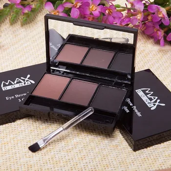 

HOT 3 Color Eyebrow Powder Palette Cosmetic Eyes Makeup Shading Brush Mirror Box Eyebrow Enhancer Beauty Make up Tool