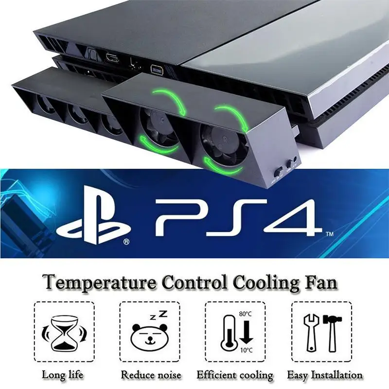 Внешний вентилятор охлаждения для PS4 5 вентиляторов турбо регулятор температуры