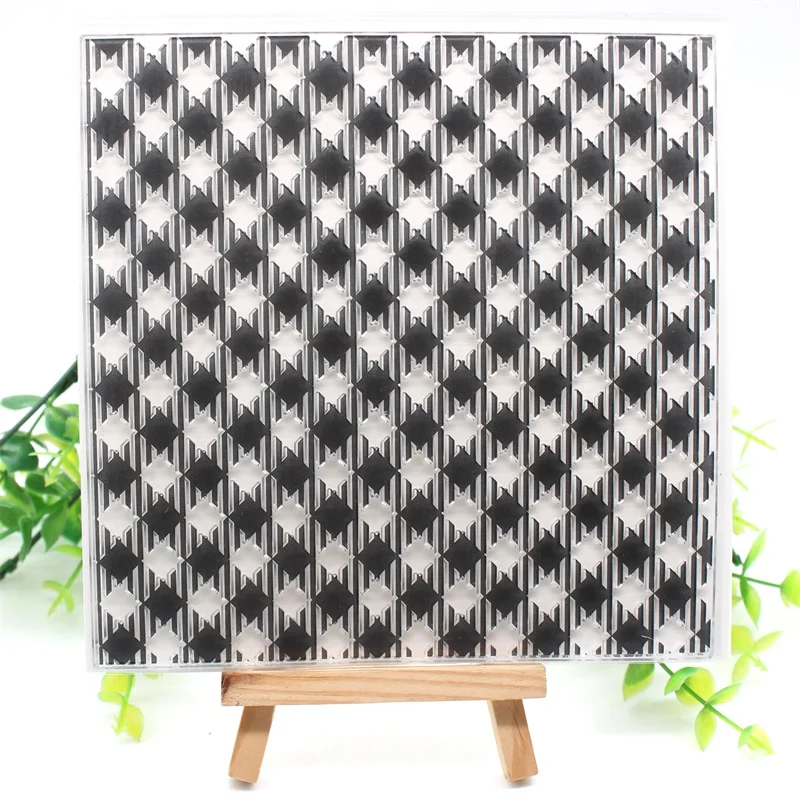 YPP ремесло Gingham фон прозрачный силиконовый штамп печать для DIY Скрапбукинг