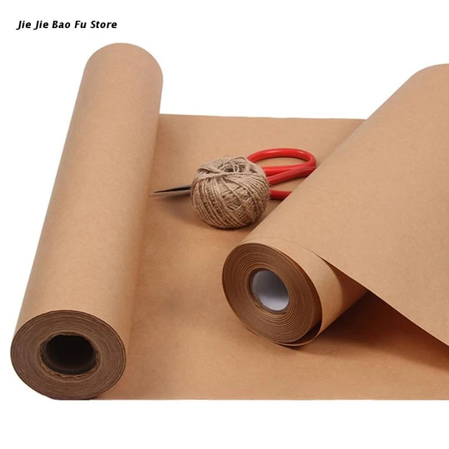 Rouleau De Papier D'emballage Kraft Brun E8bd, 30m, Pour Emballage Cadeau,  Expédition, Artisanat D'art, Protection Du Sol, Chemin De Table Pour Colis  - Sacs-cadeaux Et Emballages - AliExpress