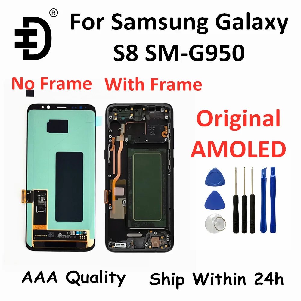 Оригинальный ЖК экран для Samsung Galaxy S8 G950 дисплей сенсорная панель дигитайзер SM G950F