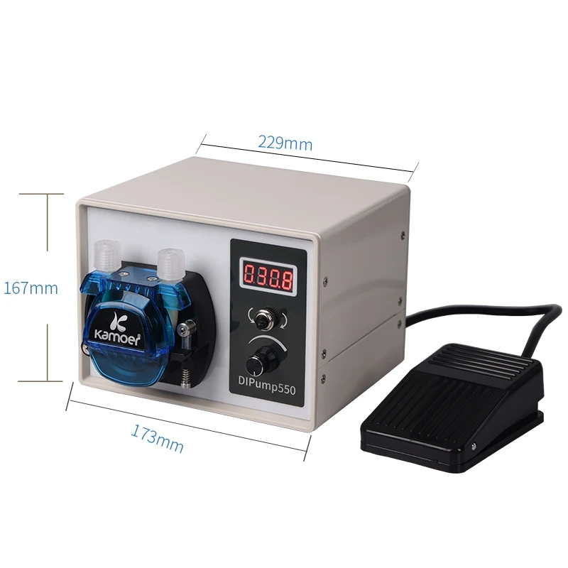 Kamoer DIPump550 V3 지능형 고유량 연동 펌프 1-452ml/min 24V 스테퍼 모터 RS485 CW/CCW 실험실용 외부 전원