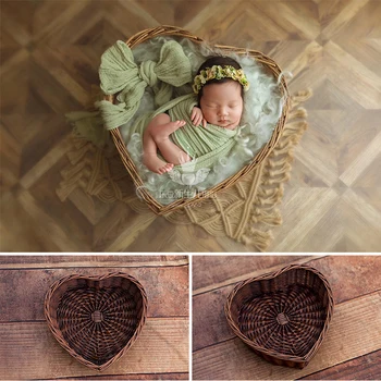 

Newborn Photo Shooting Basket Children Baby Full Moon Photography Woven Baskets newborn photography rattan basket Hot