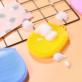 

Baby Wipe Bath Shower Silicone Soft Brush Head Massage Shampoo Brush Gentle Touch Cleaning Tools 2020