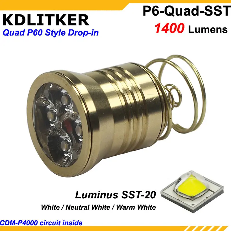 KDLITKER Quad Luminus SST-20 1400 люмен светодиодный модуль высокой мощности (диаметр. 26 5 мм) |