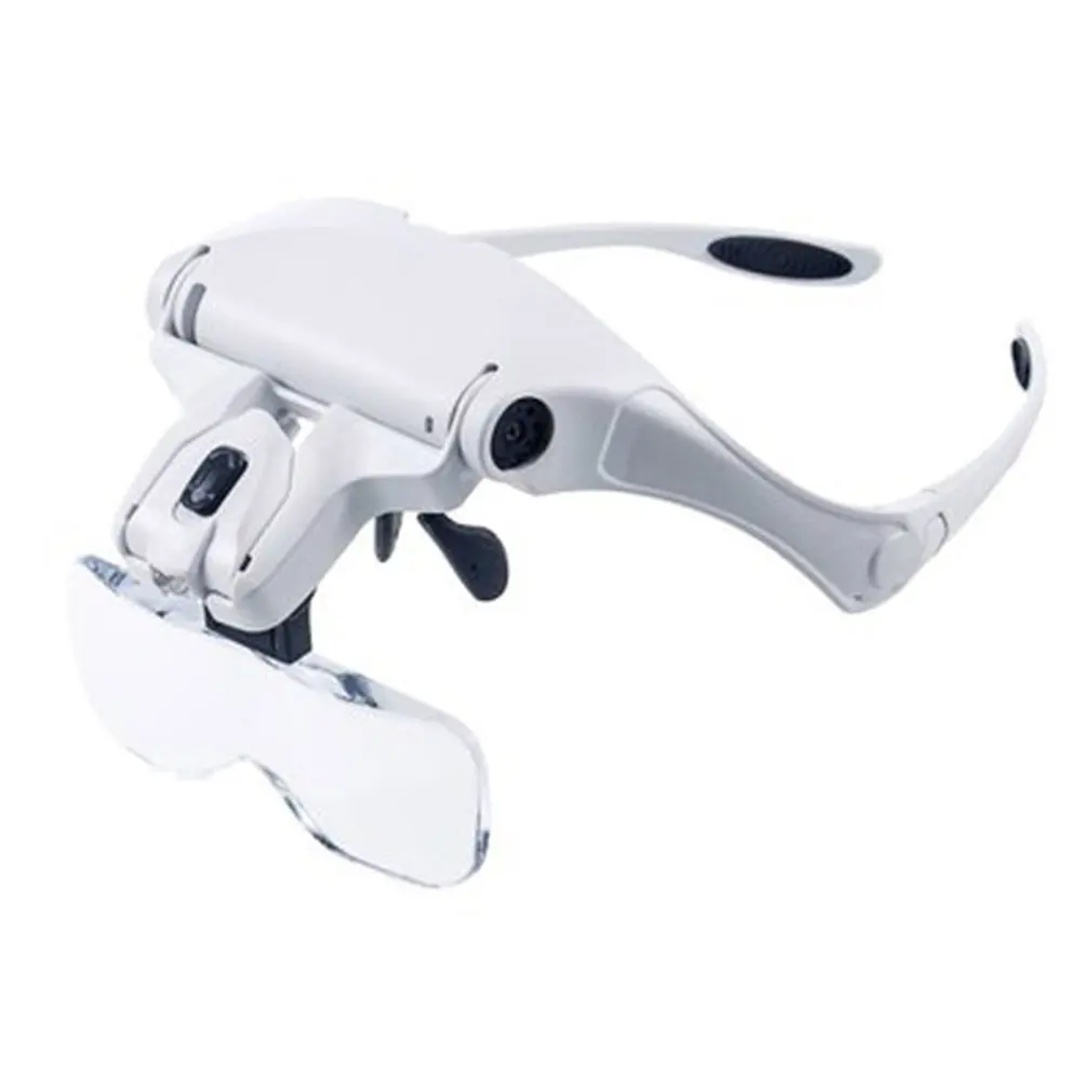 

Head Magnifier Magnifying Glasses With Led Lighting Hands-Free Frontal Loupes For Sewing, Precision, Repairing