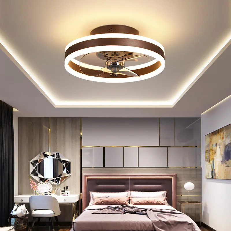 Fan Lamp Light Luxury Home Integrated Nordic Modern Creative Ceiling Small Bedroom Restaurant Remote Control Invisible Fan