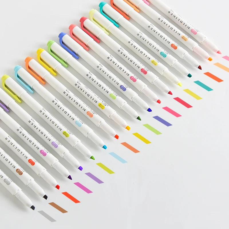 Zebra Mildliner пастельные текстовыделители WKT7 текстовый маркер японские канцелярские принадлежности