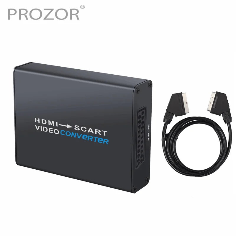 Prozor HDMI в SCART конвертер с 1 5 м кабель 1080P Композитный HD видео стерео аудио адаптер